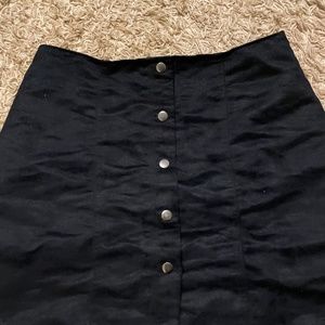 Navy suede skirt